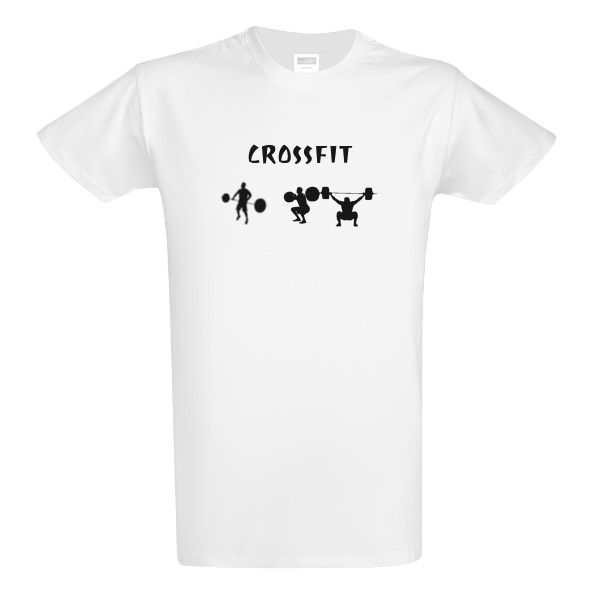 Slim fit t-shirt crossfit bílé